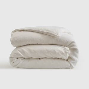 NWOT QUINCE European Linen Duvet Cover Full/Queen White 4421